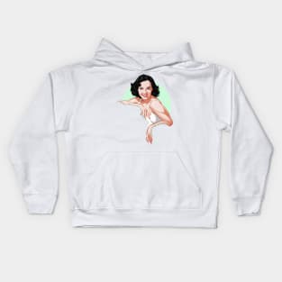 Paulette Goddard - An illustration by Paul Cemmick Kids Hoodie